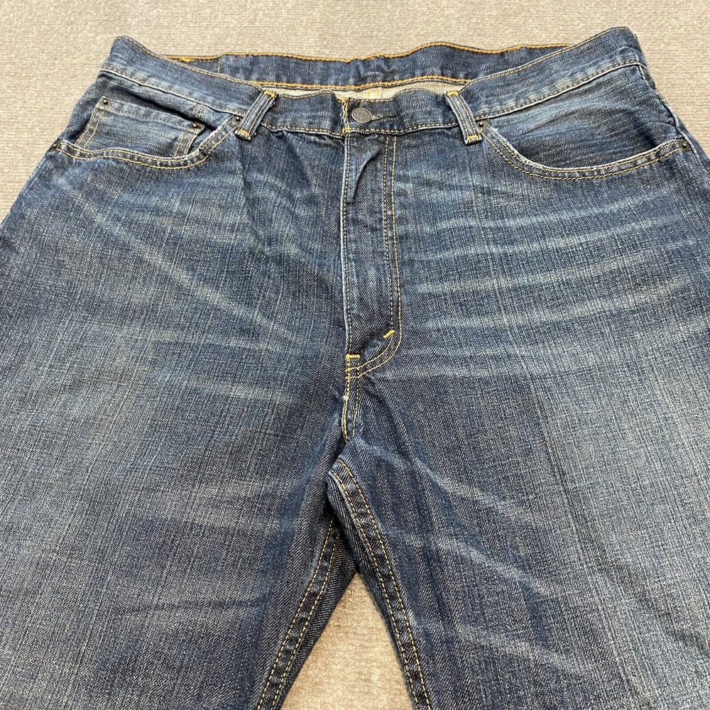 Levis 550 Jeans Mens 38x29 Classic Fit Blue Baggy Distressed Denim Whiskered - Picture 5 of 13